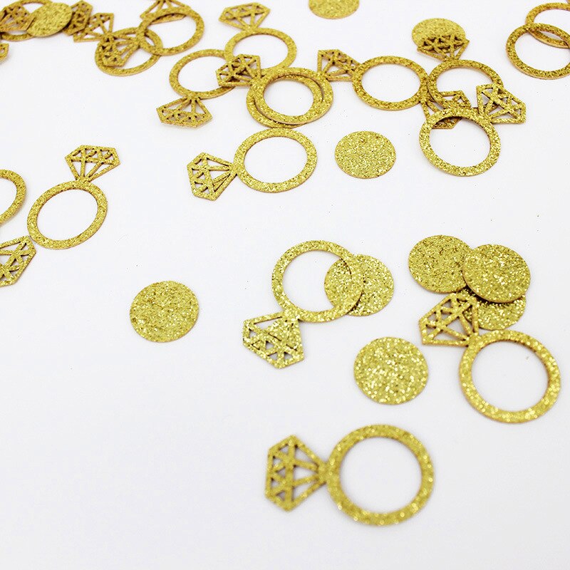Gold Confetti Diamond Ring Glitter