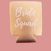 "Bride Squad" Gold Glitter Koozie