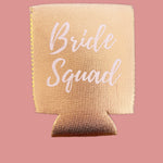 "Bride Squad" Gold Glitter Koozie
