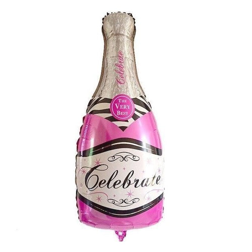 Pink Champagne Bottle Balloon (Large)