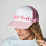 Music City Foam Trucker Hat - Pink & White