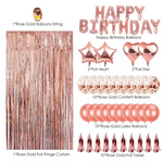 Happy Birthday Decorations Kit - Available in Rose Gold and Gold