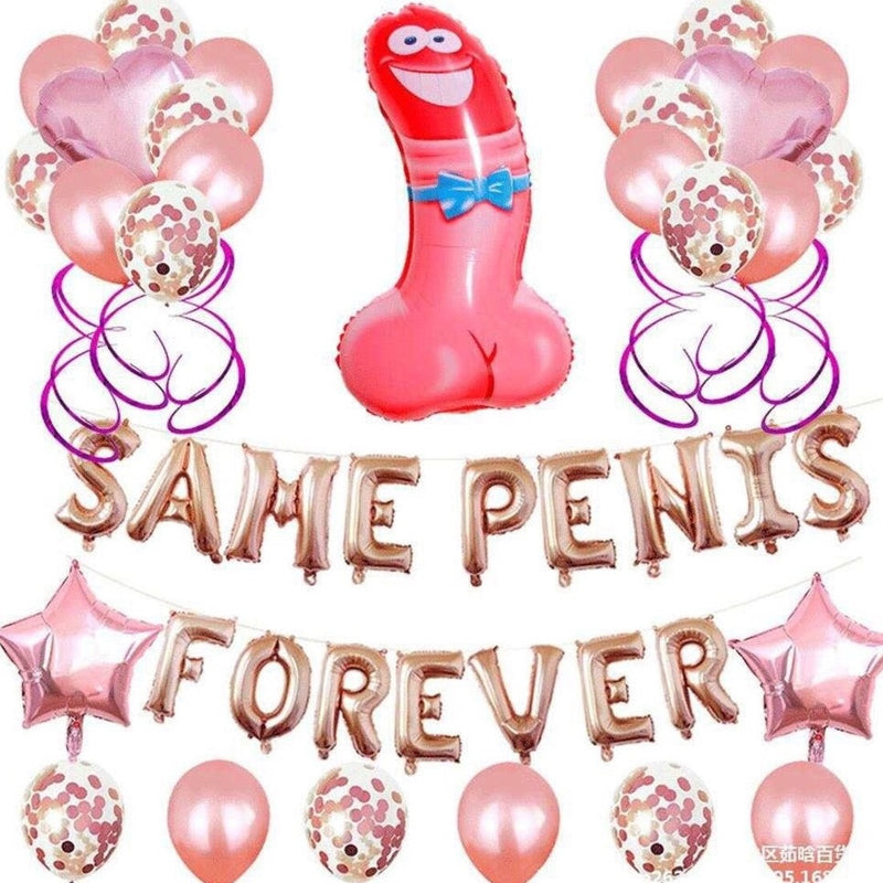 Custom hen party penis shape balloon kit