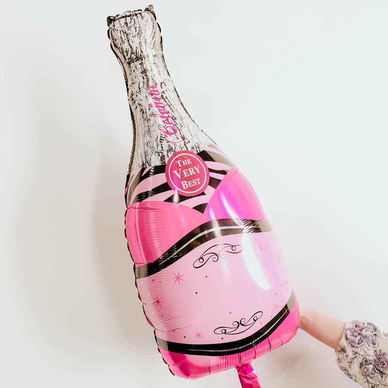 Pink Champagne Bottle Balloon (Large)